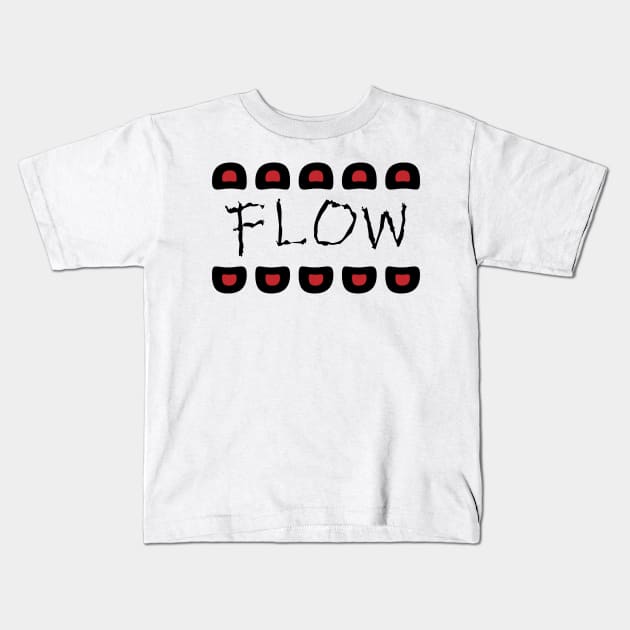 Flow typography design Kids T-Shirt by enflow